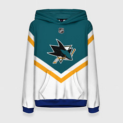 Толстовка-худи женская NHL: San Jose Sharks, цвет: 3D-синий