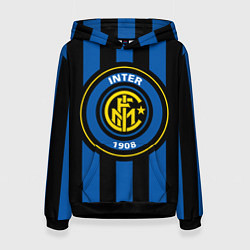 Толстовка-худи женская Inter FC 1908, цвет: 3D-черный