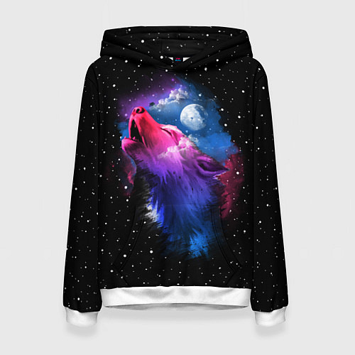 Женская толстовка Воющий волк / 3D-Белый – фото 1