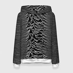 Толстовка-худи женская Joy Division: Unknown Pleasures, цвет: 3D-белый