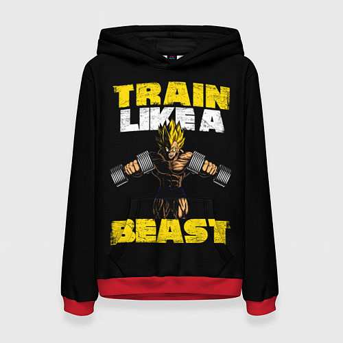 Женская толстовка Train Like a Beast / 3D-Красный – фото 1