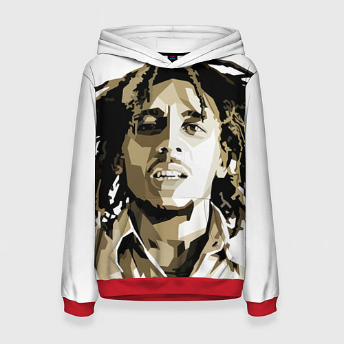 Женская толстовка Bob Marley: Mono / 3D-Красный – фото 1