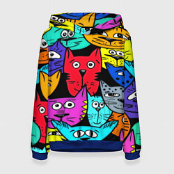 Женская толстовка Кошачьи мордочки
