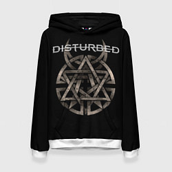 Толстовка-худи женская Disturbed Logo, цвет: 3D-белый