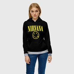 Толстовка-худи женская Nirvana Rock, цвет: 3D-меланж — фото 2
