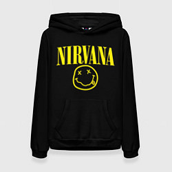 Толстовка-худи женская Nirvana Rock цвета 3D-черный — фото 1