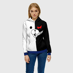 Толстовка-худи женская Monokuma, цвет: 3D-синий — фото 2