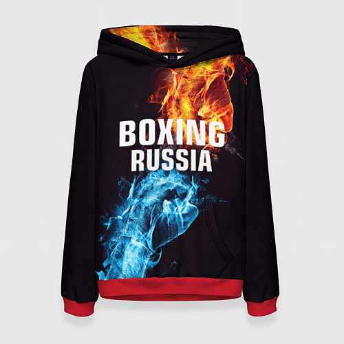 Женская толстовка Boxing Russia / 3D-Красный – фото 1