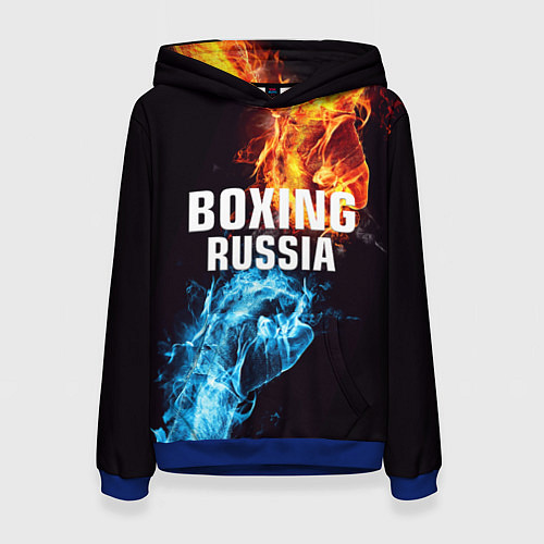 Женская толстовка Boxing Russia / 3D-Синий – фото 1