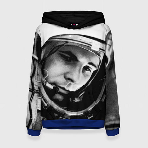 Женская толстовка Гагарин космонавт / 3D-Синий – фото 1