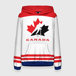 Толстовка-худи женская Canada Team, цвет: 3D-синий