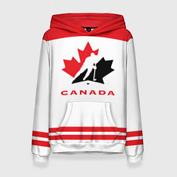 Толстовка-худи женская Canada Team, цвет: 3D-белый