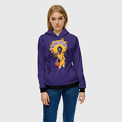 Толстовка-худи женская Lakers, цвет: 3D-черный — фото 2