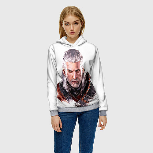 Женская толстовка Геральт / 3D-Меланж – фото 3