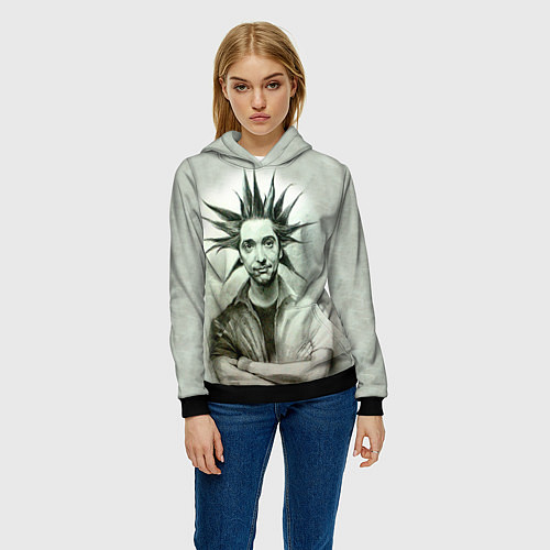 Женская толстовка Король и Шут / 3D-Черный – фото 3