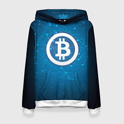 Женская толстовка Bitcoin Blue