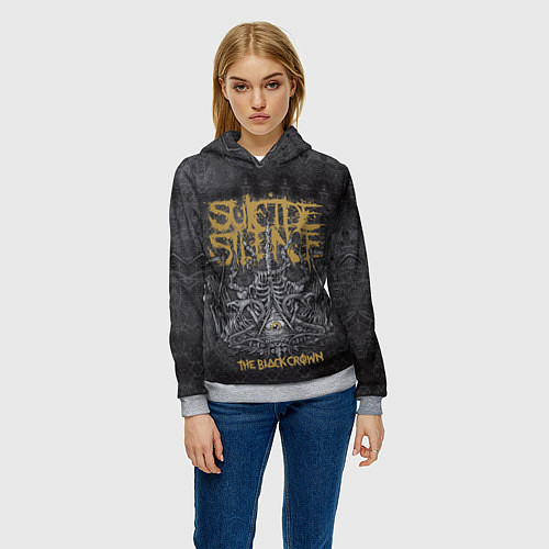 Женская толстовка Suicide Silence: The Black Crown / 3D-Меланж – фото 3
