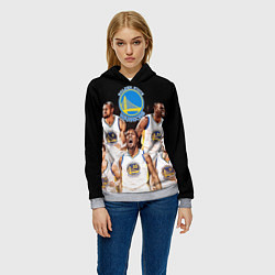 Толстовка-худи женская Golden State Warriors 5, цвет: 3D-меланж — фото 2
