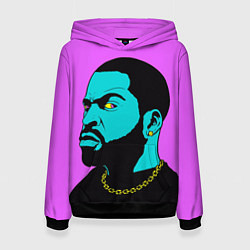 Толстовка-худи женская Ice Cube: Neon colour, цвет: 3D-черный