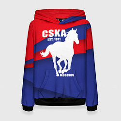 Толстовка-худи женская CSKA est. 1911, цвет: 3D-черный