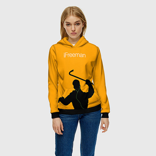 Женская толстовка IFreeman / 3D-Черный – фото 3