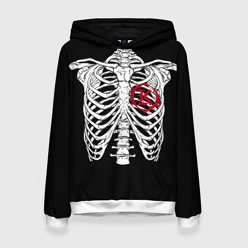 Женская толстовка Кукрыниксы: Скелет / 3D-Белый – фото 1
