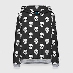 Толстовка-худи женская BFMV: Skulls, цвет: 3D-меланж