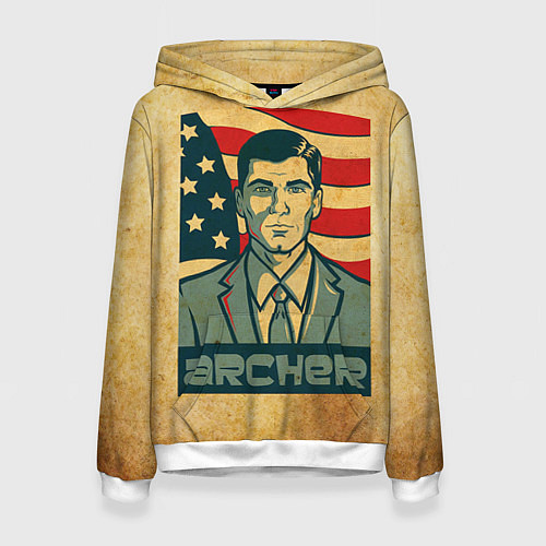 Женская толстовка Archer USA / 3D-Белый – фото 1