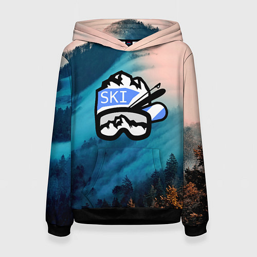 Женская толстовка SKI / 3D-Черный – фото 1