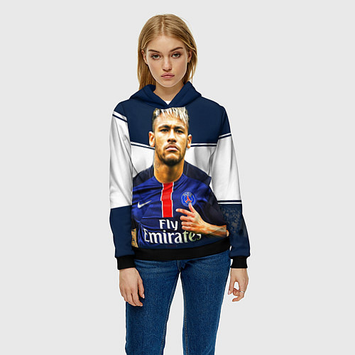 Женская толстовка Neymar: Fly Emirates / 3D-Черный – фото 3