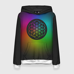 Толстовка-худи женская Coldplay Colour, цвет: 3D-белый