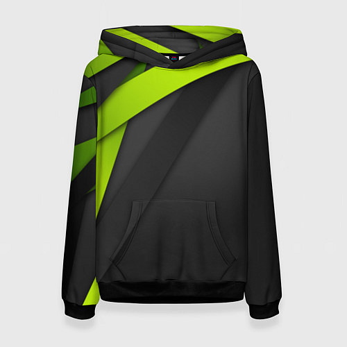 Женская толстовка Спортивная геометрия 6 / 3D-Черный – фото 1