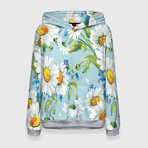 Женская толстовка Ромашки / 3D-Меланж – фото 1