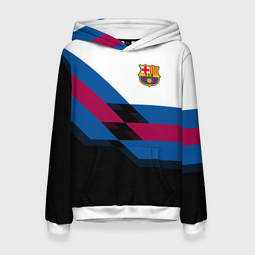 Женская толстовка Barcelona FC: Black style / 3D-Белый – фото 1