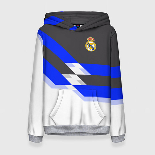 Женская толстовка Real Madrid FC: White style / 3D-Меланж – фото 1