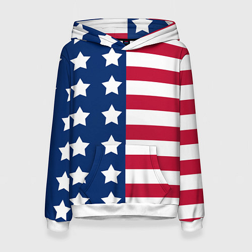 Женская толстовка USA Flag / 3D-Белый – фото 1