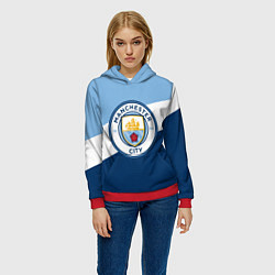 Толстовка-худи женская FC Manchester City: Colors, цвет: 3D-красный — фото 2