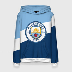 Толстовка-худи женская FC Manchester City: Colors, цвет: 3D-белый