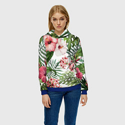 Толстовка-худи женская Таинственный остров, цвет: 3D-синий — фото 2
