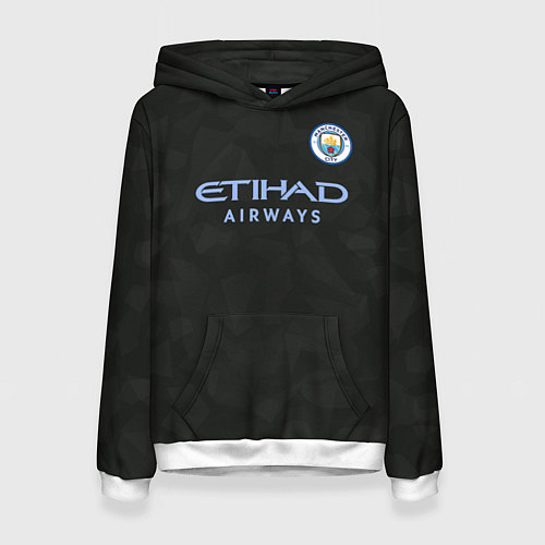 Женская толстовка Man City FC: Black 17/18 / 3D-Белый – фото 1