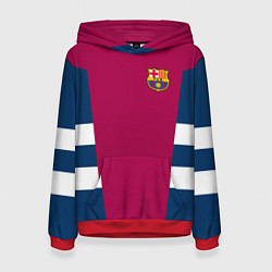 Толстовка-худи женская Barcelona FC: Vintage 2018, цвет: 3D-красный