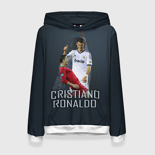 Женская толстовка Christiano Ronaldo / 3D-Белый – фото 1