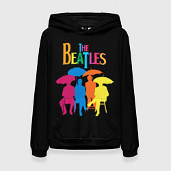 Толстовка-худи женская The Beatles: Colour Rain, цвет: 3D-черный