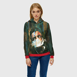 Толстовка-худи женская Sayonara Boy: Dark side, цвет: 3D-красный — фото 2