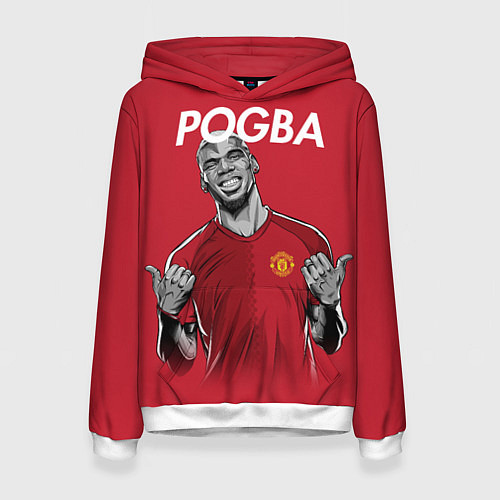 Женская толстовка FC MU: Pogba / 3D-Белый – фото 1