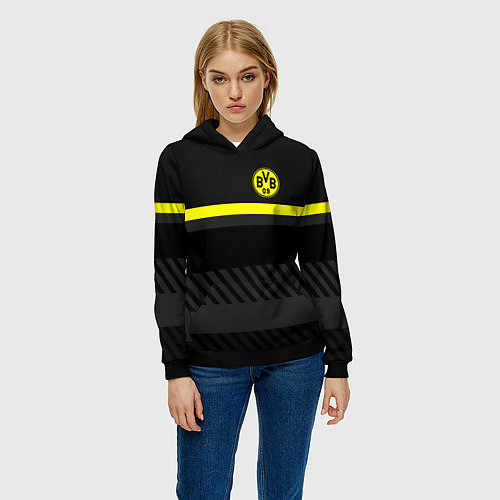 Женская толстовка FC Borussia 2018 Original #3 / 3D-Черный – фото 3
