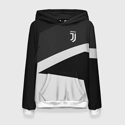 Толстовка-худи женская FC Juventus: Sport Geometry, цвет: 3D-белый