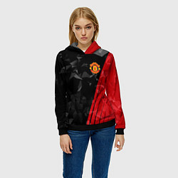 Толстовка-худи женская FC Manchester United: Abstract, цвет: 3D-черный — фото 2