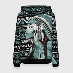 Женская толстовка Девушка индианка в роуче