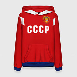 Толстовка-худи женская Сборная СССР 1988, цвет: 3D-синий